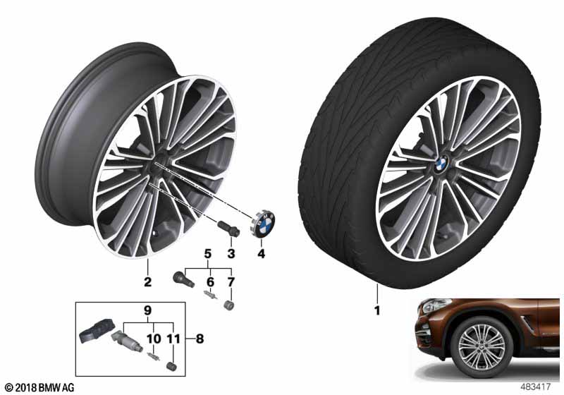 BMW LM Rad Doppelspeiche 696 - 19"