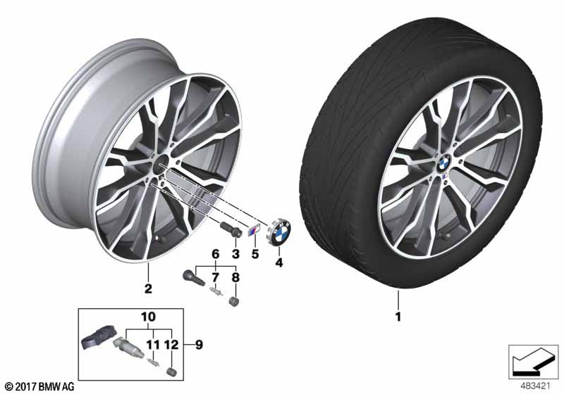 BMW LM Rad Doppelspeiche 699M - 20"