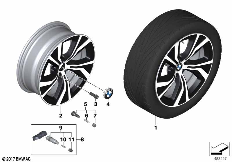 BMW lichtmet.velg turb.styling 689 - 18"