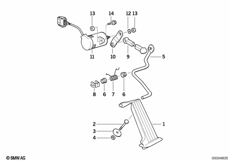 Voetpedal rijden-potentiometer