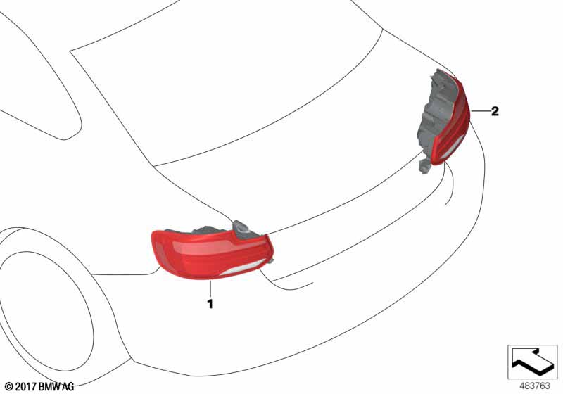 Extra set, achterlicht, facelift