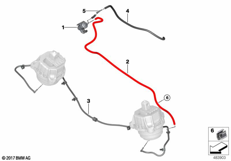 Vacuümregeling-motorsteun