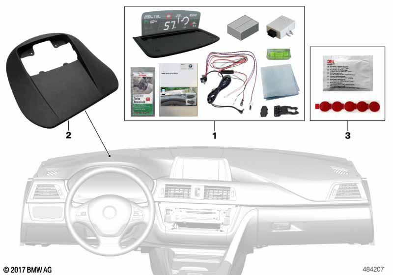 BMW Head-Up Screen voor ge�ntegr.nav.