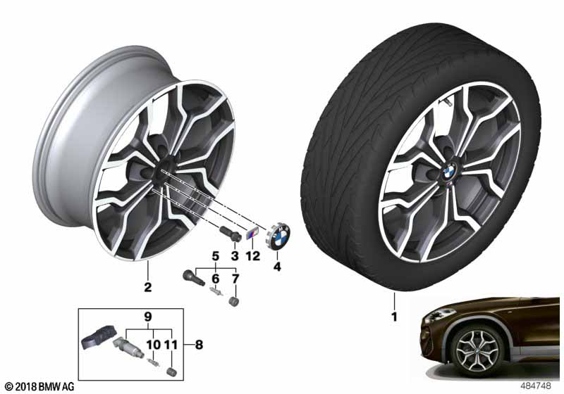 BMW lichtmet.wiel M dub.spaak 722M - 19"