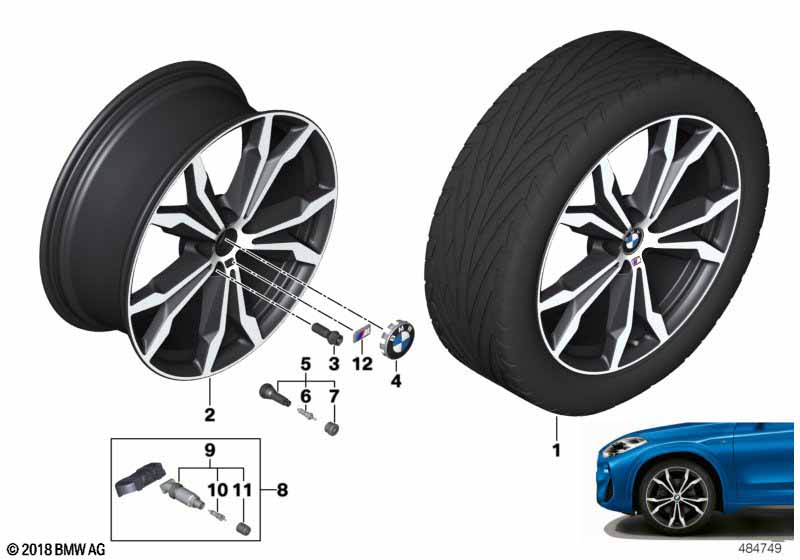 BMW lichtmet.wiel M dub.spaak 716M - 20"