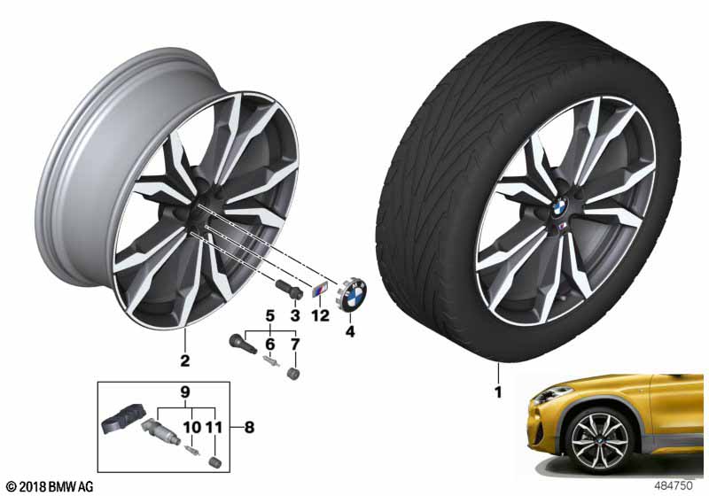 BMW lichtmet.wiel M dub.spaak 717M - 20"