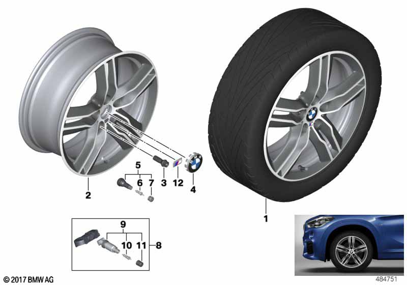 BMW LM velg M dub.spaak 570M - 18"