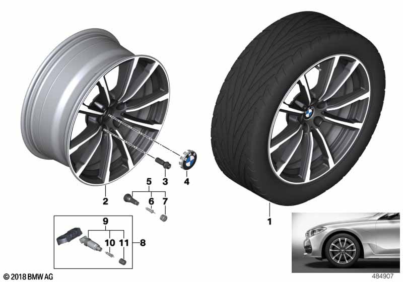 BMW lichtmetalen wiel V-spaak 685 - 19"