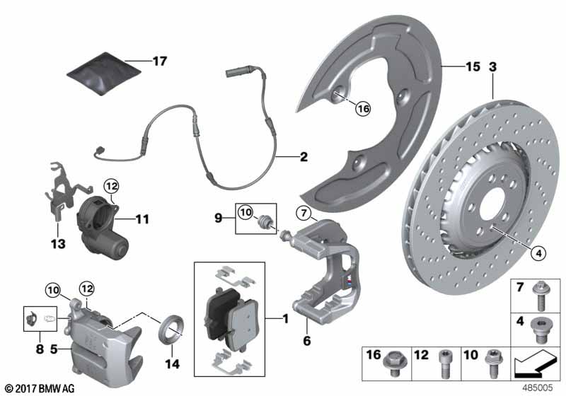 Remvoeringsensor achterrem