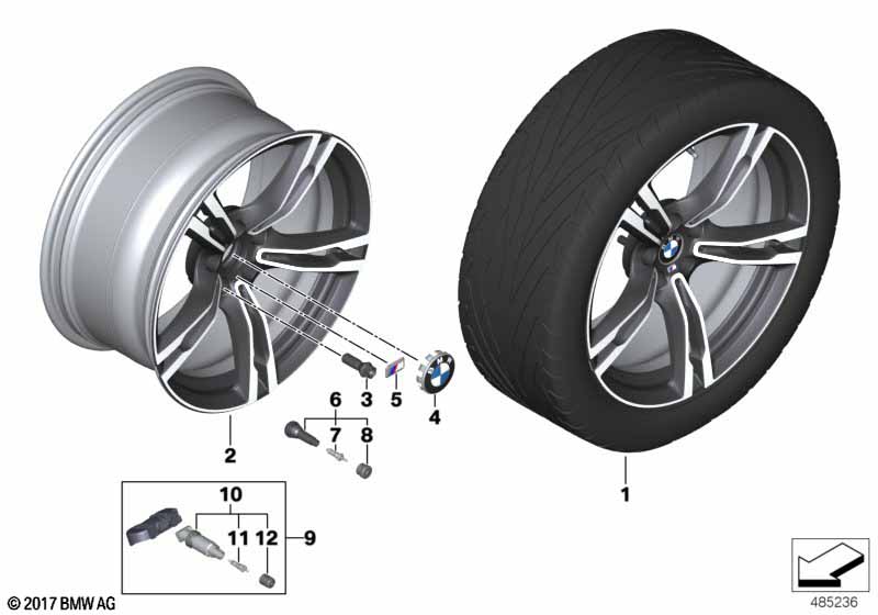 BMW lichtmet.wiel M dub.spaak 705M - 19"