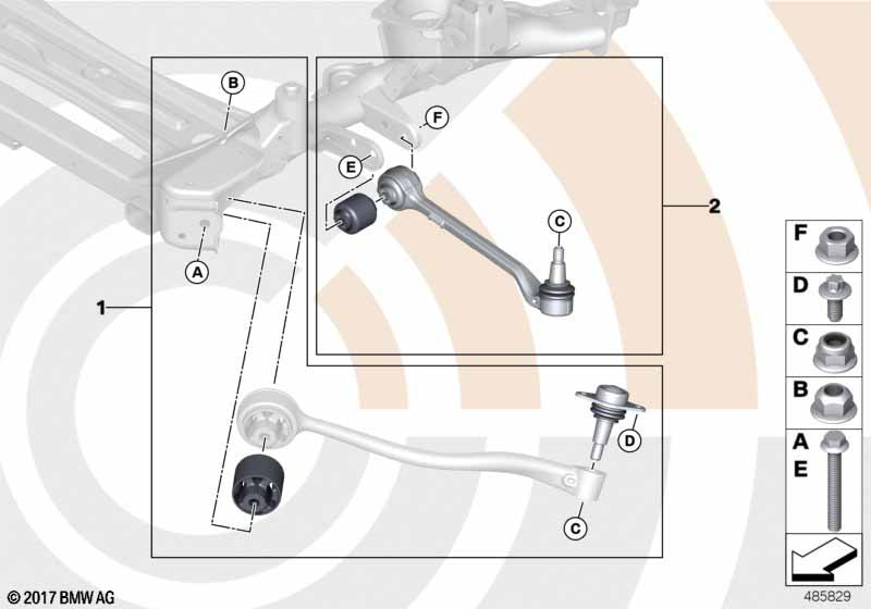 Reparatieset stangen en reactiestangen