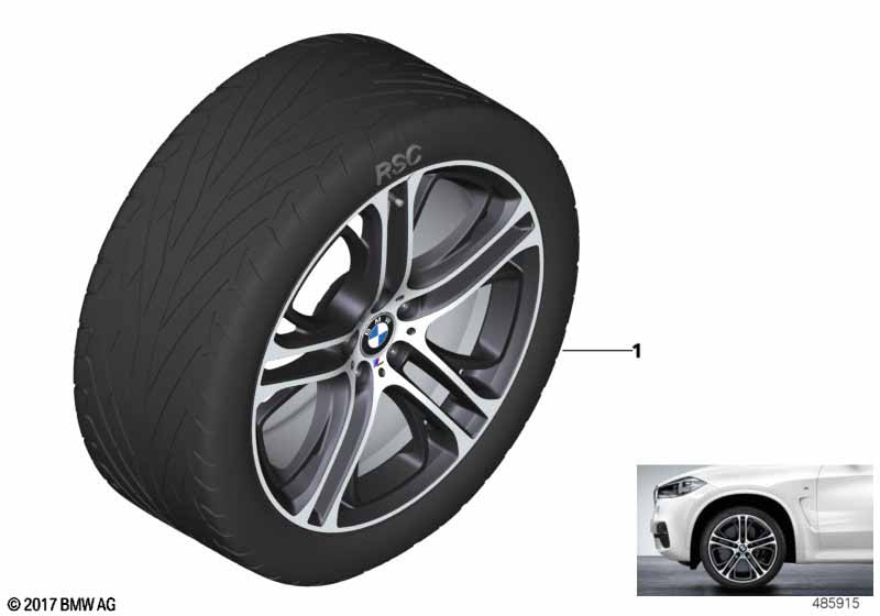 BMW LM-velg M Perf. Dubbele sp. 310M-21"