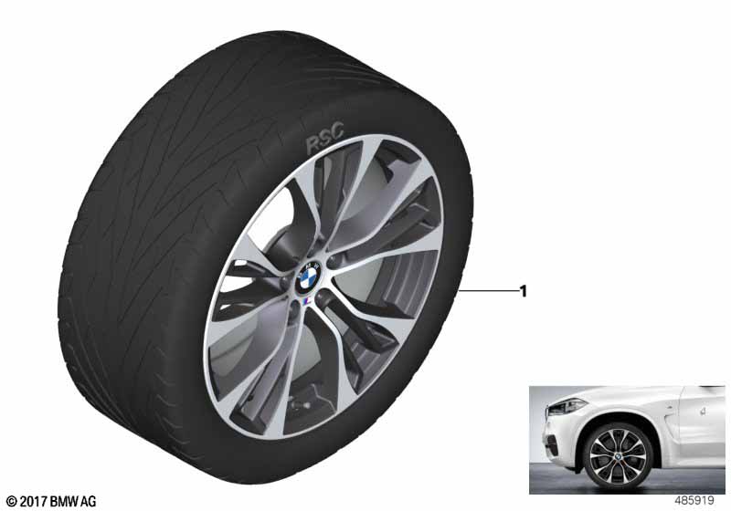 BMW LM-velg M Perf. Dubbele sp. 599M-21"