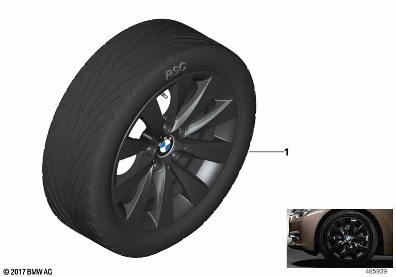 BMW LM velg V-spaak 413 - 17''