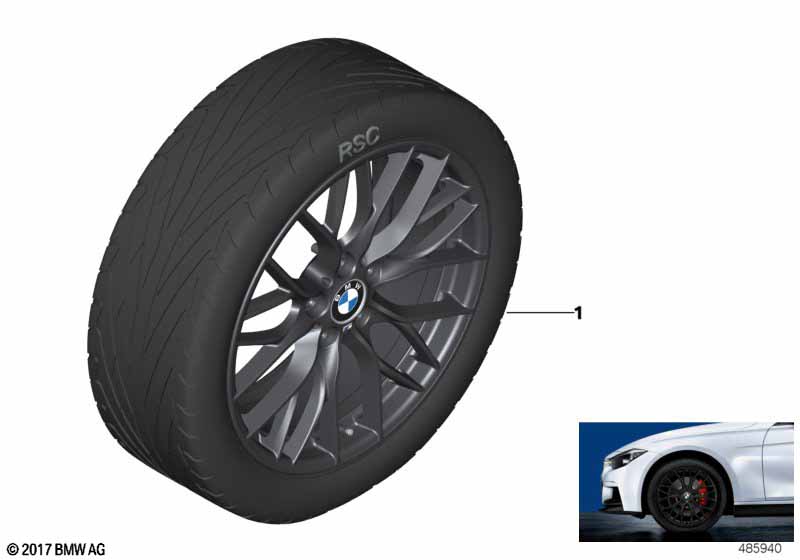 BMW LM-velg M Perf. Dubbele sp. 405M-18"