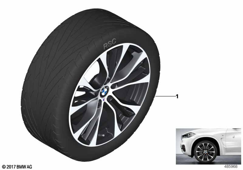 BMW LM-velg M Perf. Dubbele sp. 599M-21"