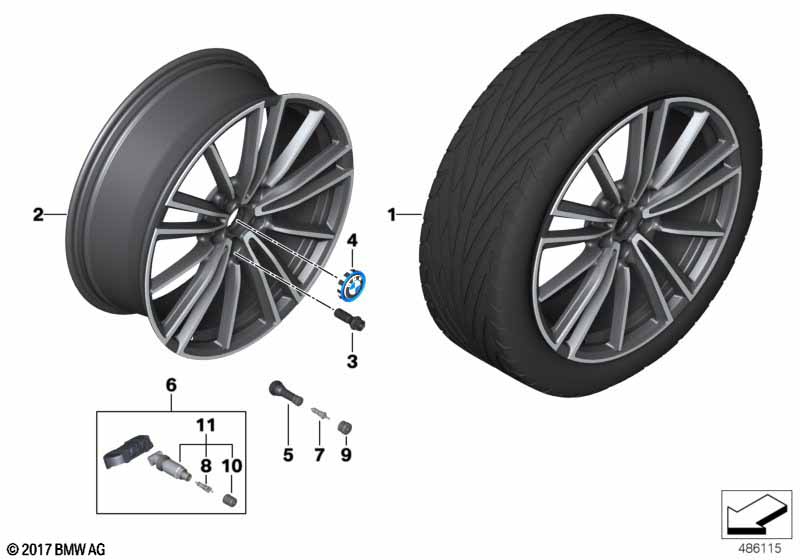 BMW i lichtmet.wiel veelspaaks 516 - 20"