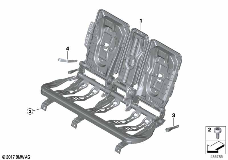 Zitting achter zittingframe basisstoel