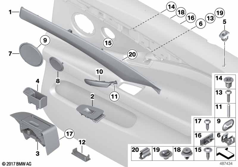 Aanbouwdelen portierbekleding achter