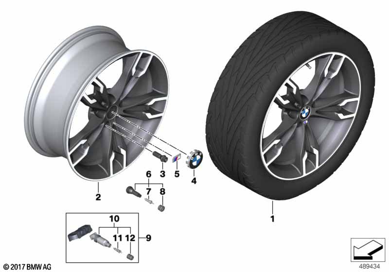 BMW lichtmet.velg dubb.spaak 668M - 20"