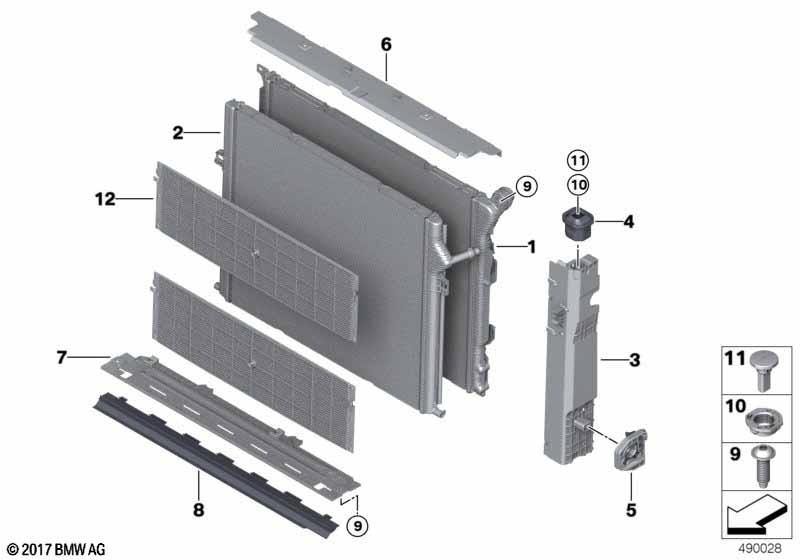 Bevestigingsdelen radiateur