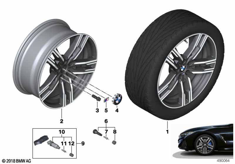 BMW LM wiel dubbele spaak 727M - 19"