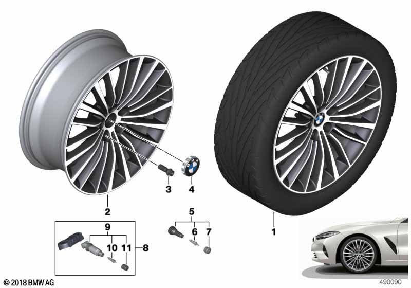 BMW lichtmet.velg veelspaaks 700 - 20"