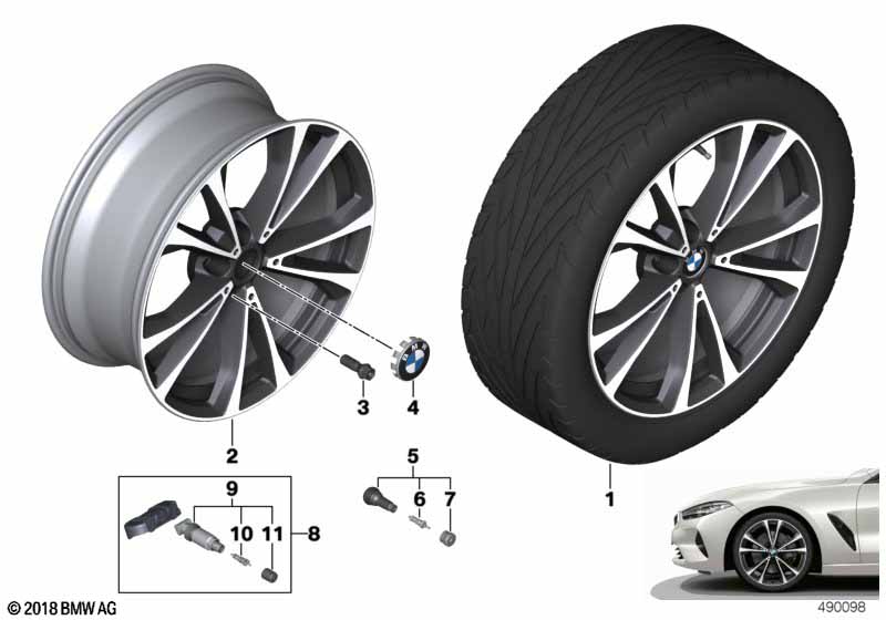 BMW lichtmet.velg V-spaak 733 - 20"