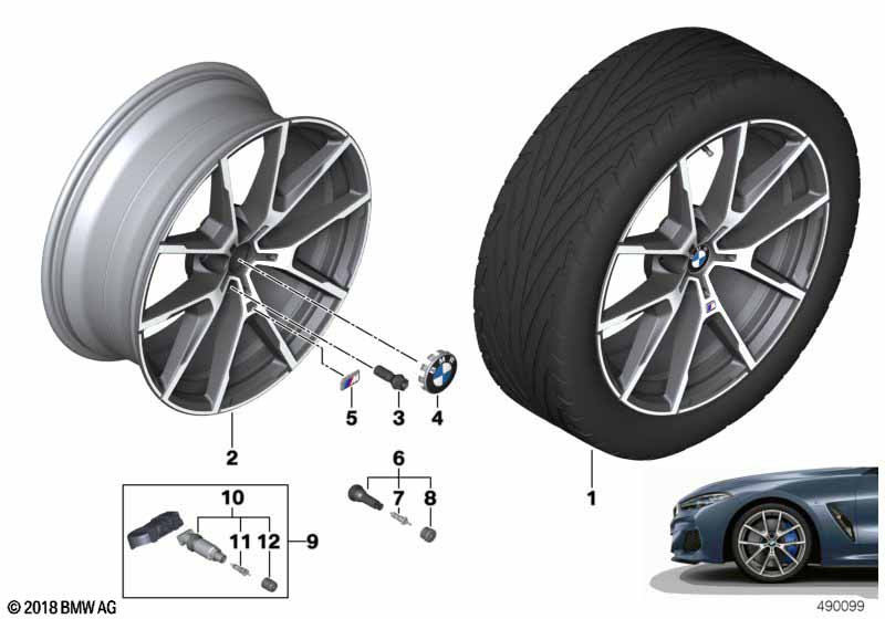 BMW lichtmetalen velg Y-spaak 728M - 20"