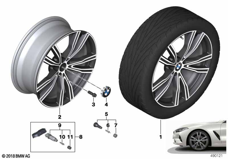 BMW LM wiel V-spaak 730I - 20"