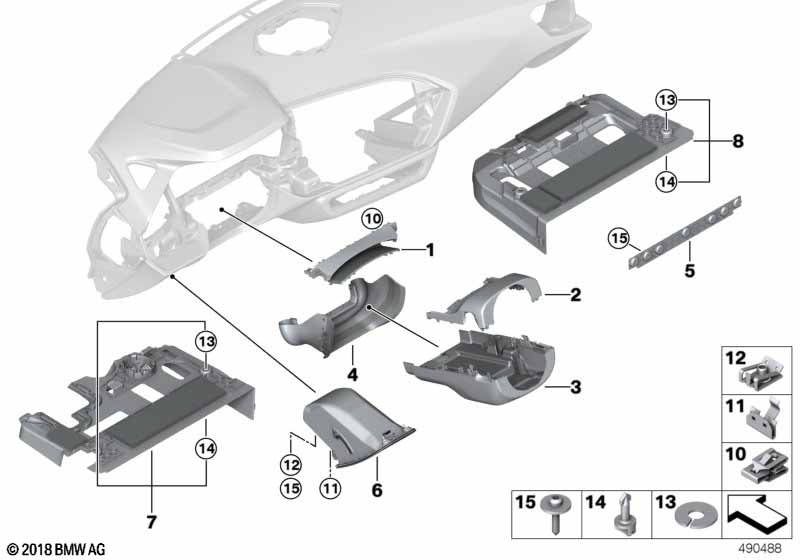 Aanbouwdelen dashboard onder
