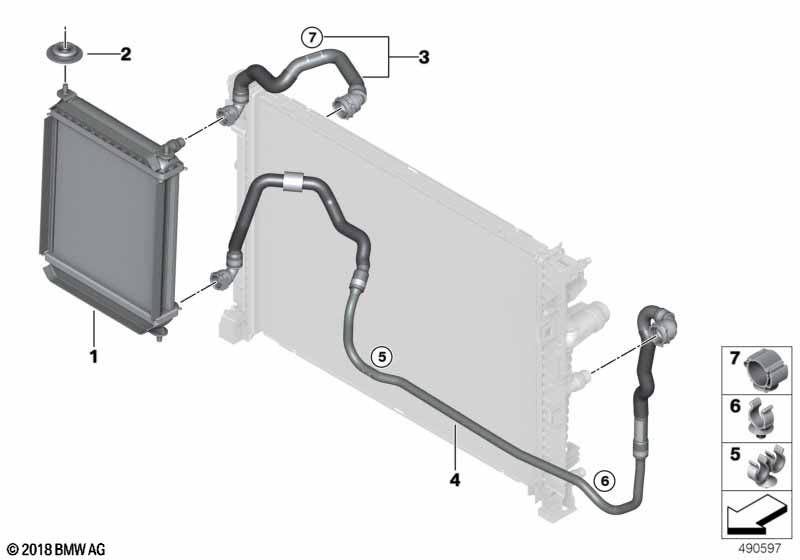 verplaatste radiateur