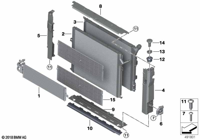 Bevestigingsdelen radiateur