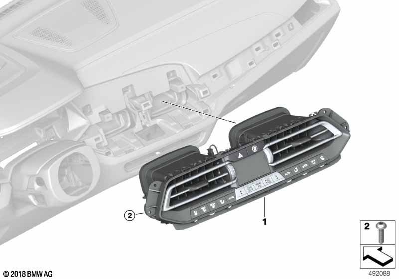 Bediening automatische airconditioning