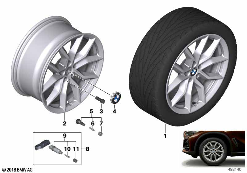 BMW lichtmet.velg V-spaak 734 - 19"