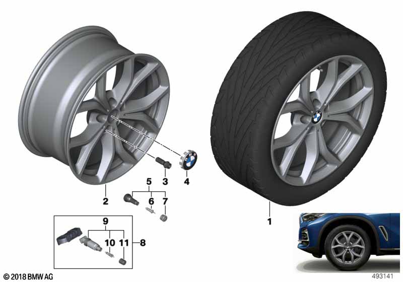 BMW lichtmet.velg V-spaak 735 - 19"