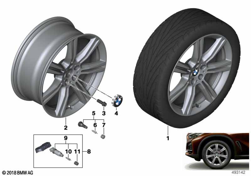 BMW lichtmet.wiel sterspaak 736 - 20"