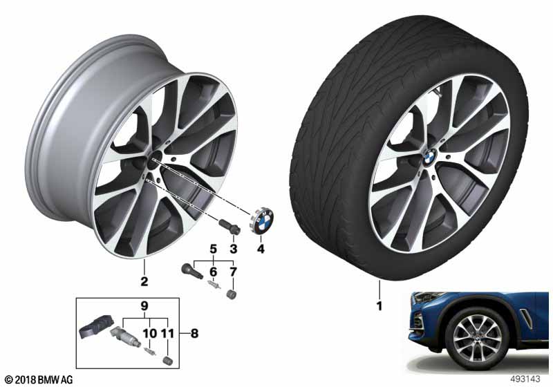 BMW lichtmet.velg V-spaak 738 - 20"