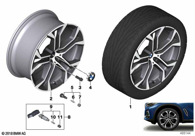 BMW lichtmet.wiel Y-spaak 744 - 21"