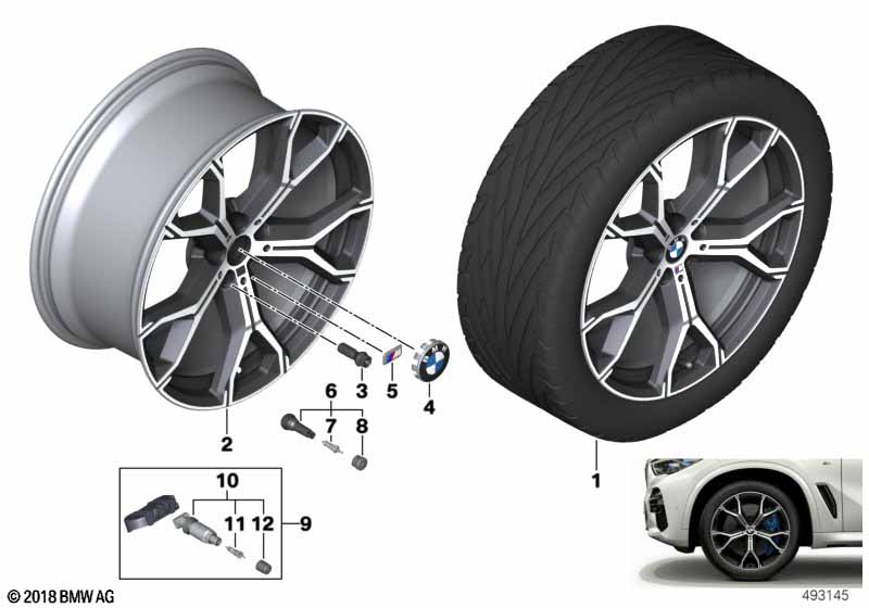 BMW lichtmetalen velg Y-spaak 741M - 21"