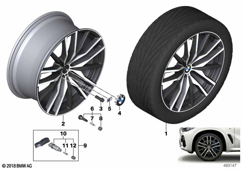 BMW lichtm.velg dubb.spaak 742M - 22"