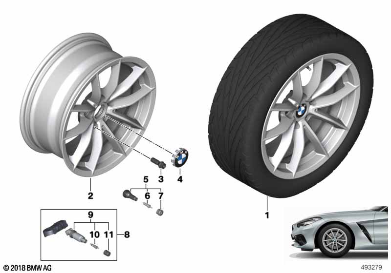 BMW LM-velg V-spaak 768 - 17" SZ