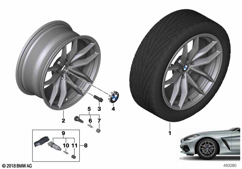 BMW lichtmet.velg V-spaak 770 - 18"