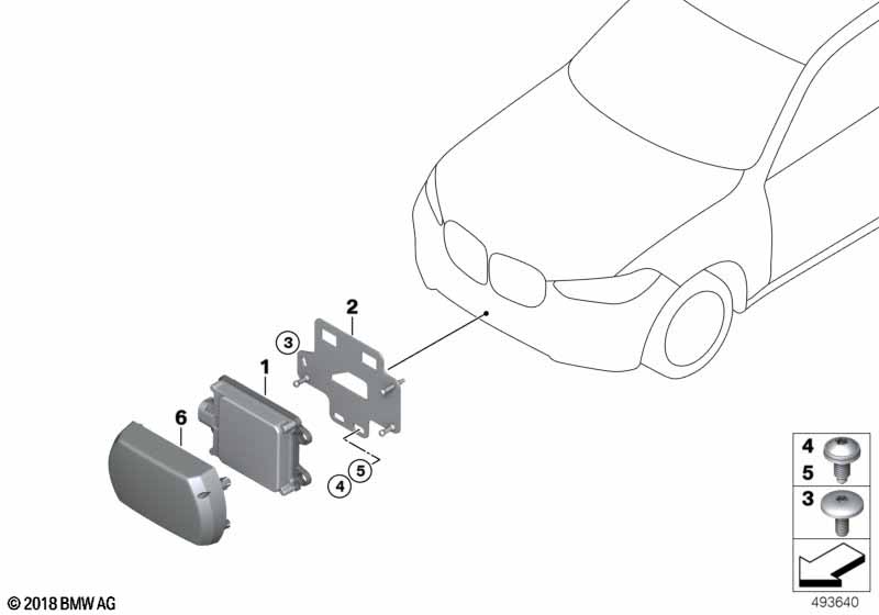 Frontradarsensor verre omgeving