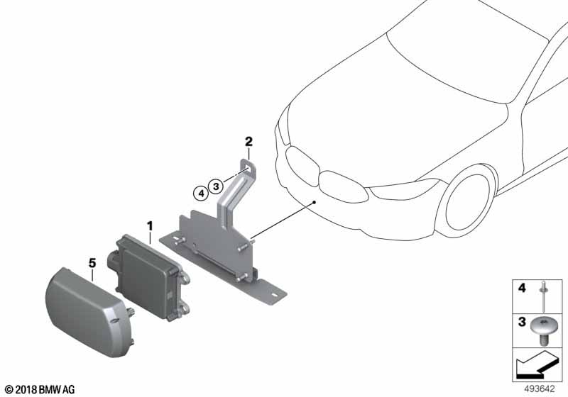 Frontradarsensor verre omgeving