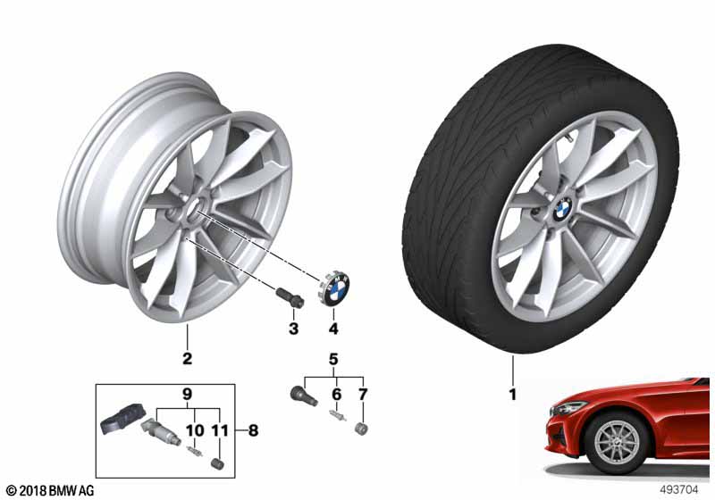 BMW lichtmet.velg V-spaak 774 - 16"