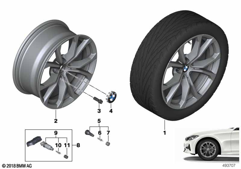 BMW lichtmet.velg V-spaak 776 - 17"