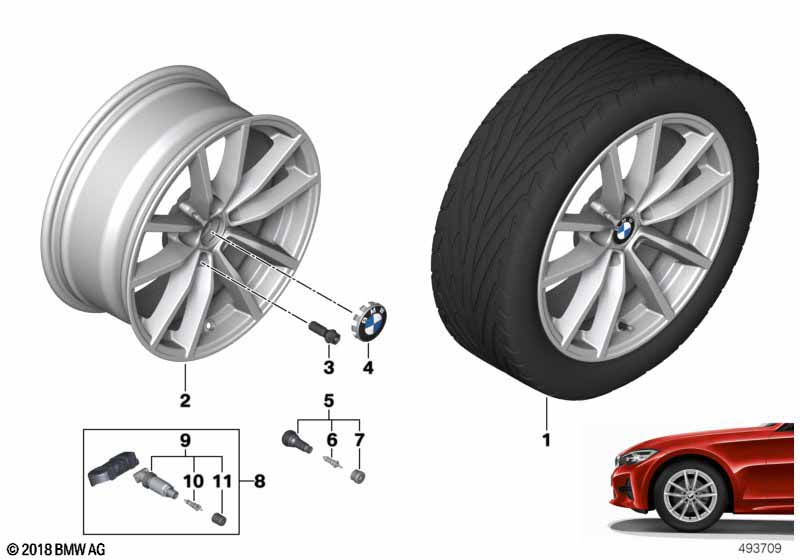 BMW lichtmet.velg V-spaak 778 - 17"