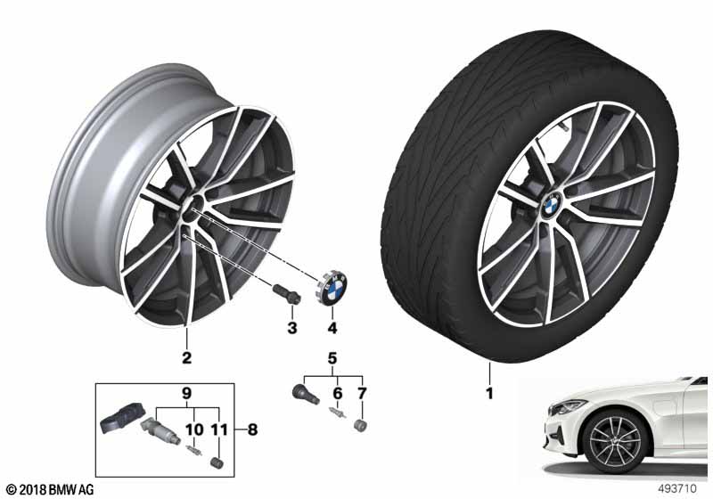 BMW lichtmet.velg V-spaak 780 - 18"