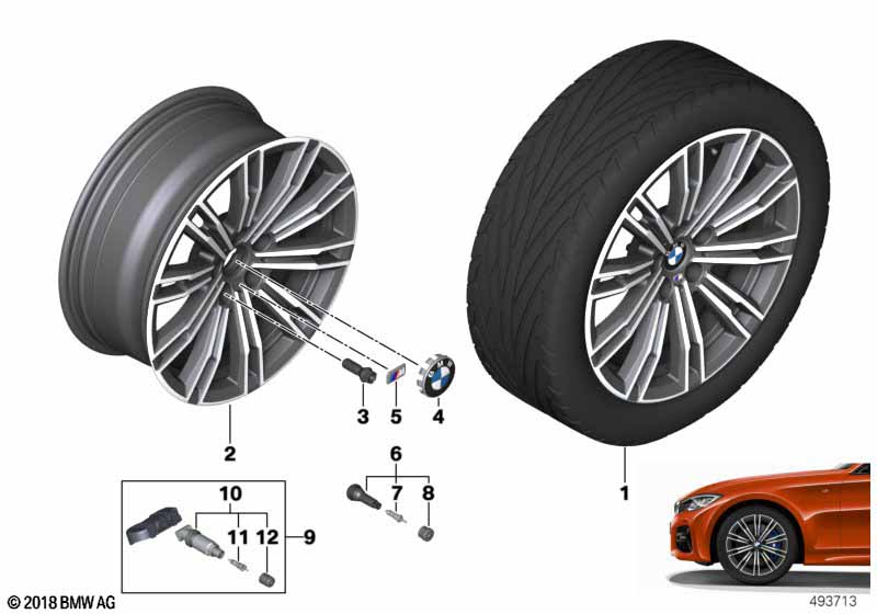 BMW lm velg dubbele spaak 790M - 18"